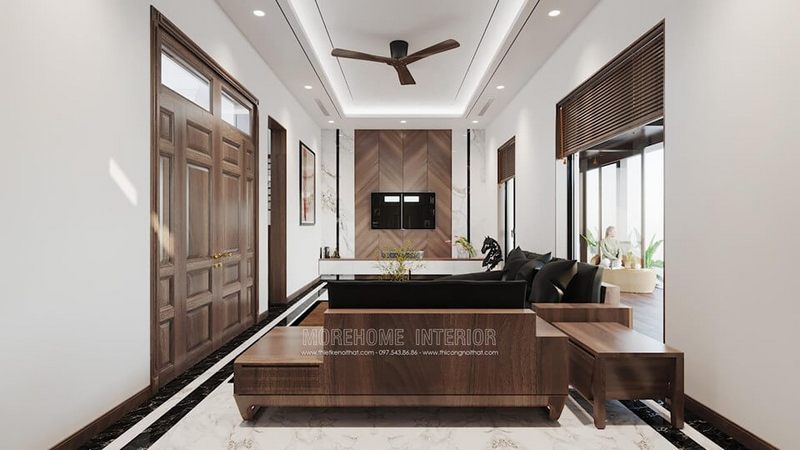 Mẫu cửa gỗ óc chó 2 cánh hiện đại đẹp tại Hà Nội, Hải Phòng, Đà Nẵng, Tp HCM